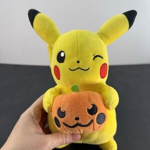 Pokemon Pikachu Holding A Pumpkin Halloween Plush - 2021